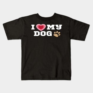 I Love My Dog/I Heart My Dog Shirt Kids T-Shirt